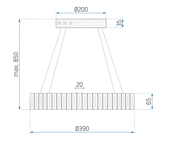 LAMPĂ DE CRISTAL LED APP1040-CP + pilot [8]