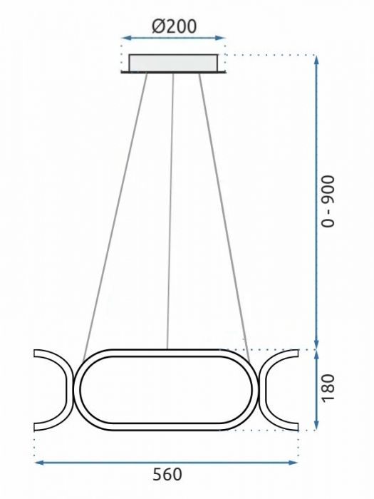 LAMPĂ DE CRISTAL LED APP790-CP TRIO BLACK [6]