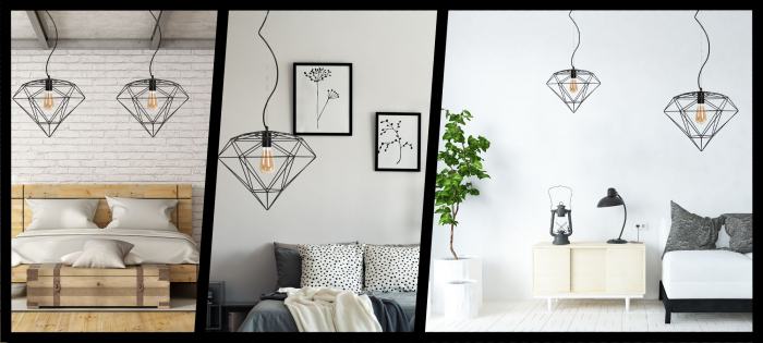 LAMPĂ DE CULOARE DIAMANT METAL LOFT BLACK APP563-1CP [10]