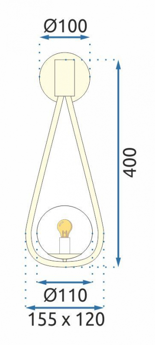 LAMPA de perete APLICA din sticla Sfera GOLD APP603-1W [7]