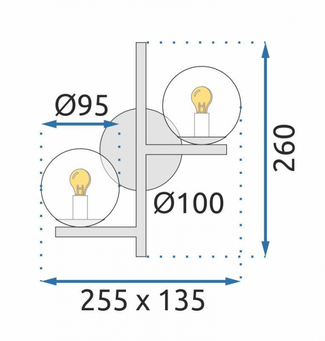 Lampa de perete APP1171-2W Gold [11]