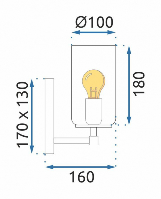Lampa de perete APP1224-1W GOLD [8]