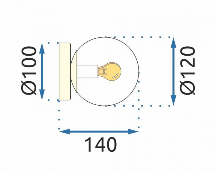 Lampa de perete APP1250-1W Gold [3]