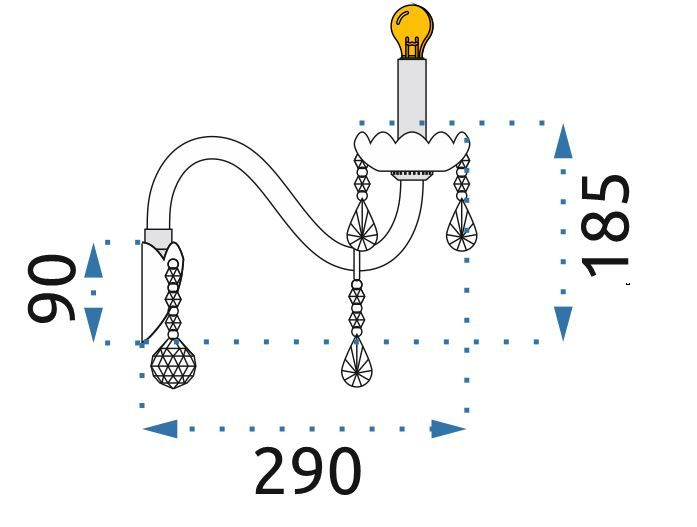 Lampă de perete din cristal 300755 [5]