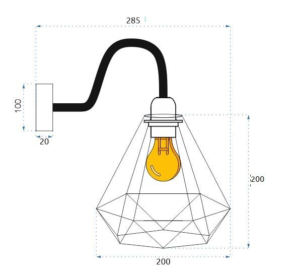 Lampa de perete Loft Auriu 392229 [6]