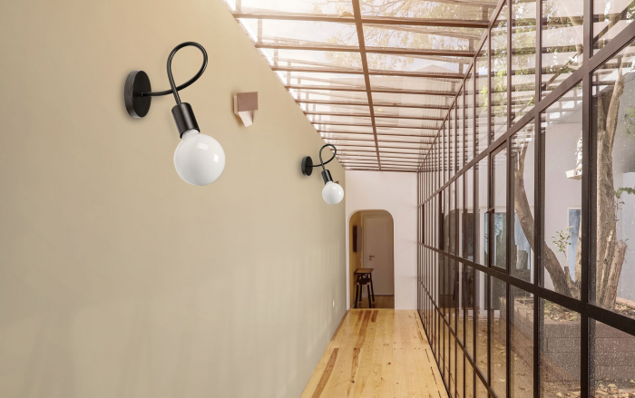 Lampă de perete Metal Loft PARADISE Negru 392199 [4]