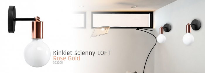 Lampă de perete Metal Rose Gold 392205 [4]