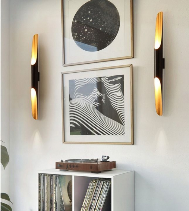 Lampă de perete Tuba Black Gold 60cm APP299-1W [3]