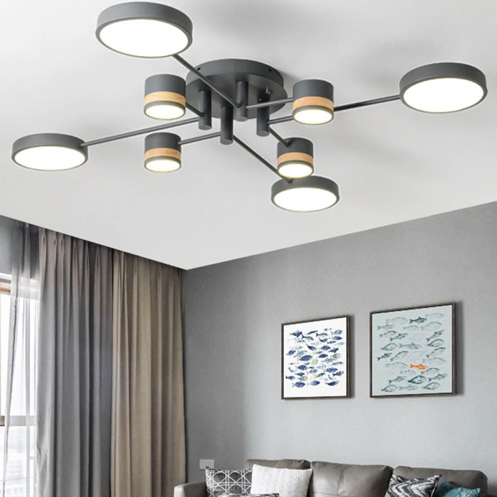 LAMPĂ DE PLAFON GRI APP528-8C [4]
