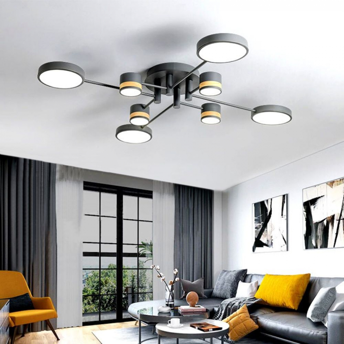 LAMPĂ DE PLAFON GRI APP528-8C [5]