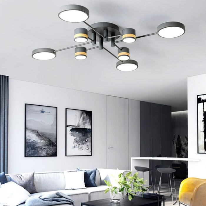 LAMPĂ DE PLAFON GRI APP528-8C [7]