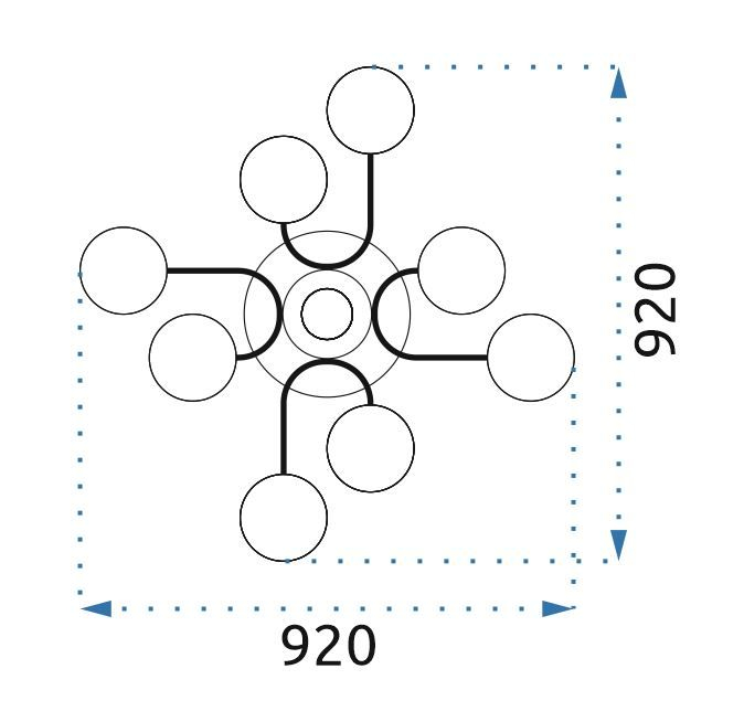 LAMPĂ DE PLAFON GRI APP532-8C [8]