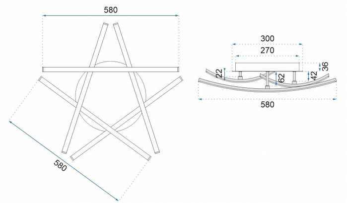 Lampă de plafon modernă LED Star Plafond APP399-C [6]