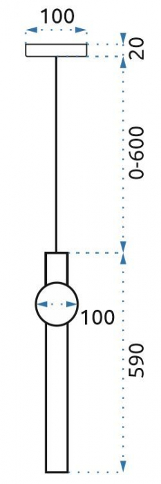 Lampă de plafon suspendată cu LED lung auriu alb APP476-CP [9]