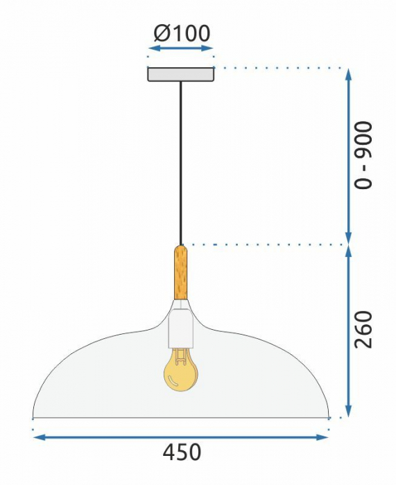 Lampa DE TAVAN ANZO gri [11]