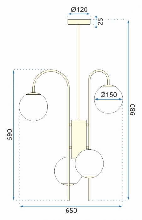 Lampă de tavan APP1003-6CP [7]