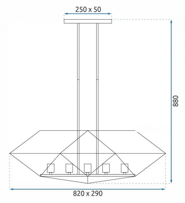 Lampă de tavan APP1037-5CP [8]