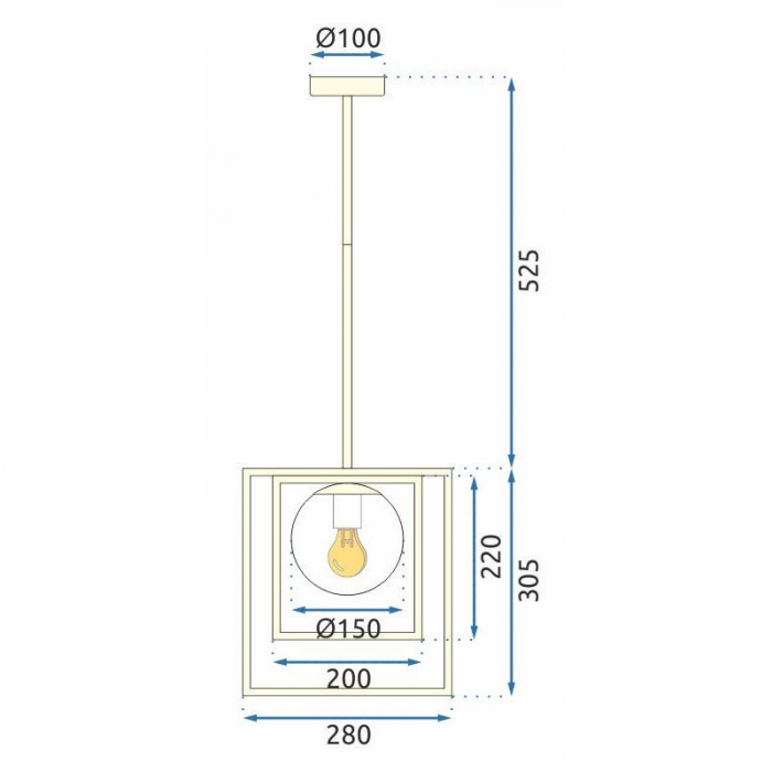 Lampă de tavan APP1215-1CP Gold [7]