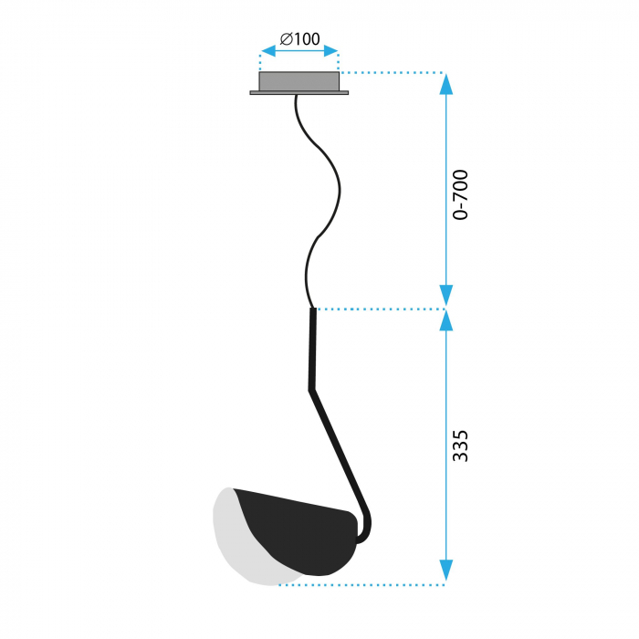 Lampă de tavan APP1263-1CP BLACK [7]