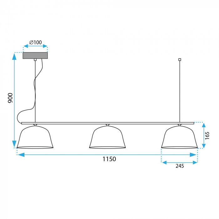 Lampă de tavan APP1478-3CP BLACK [7]