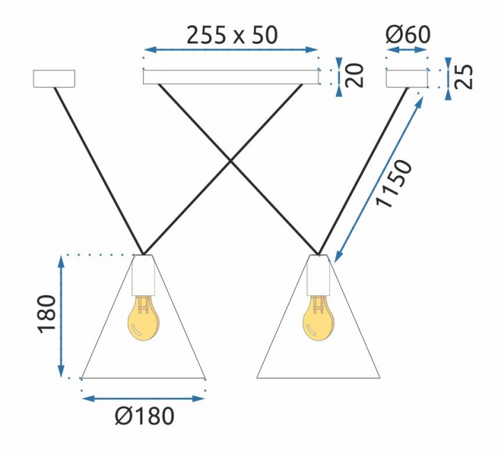 Lampă de tavan APP548-2CP [6]