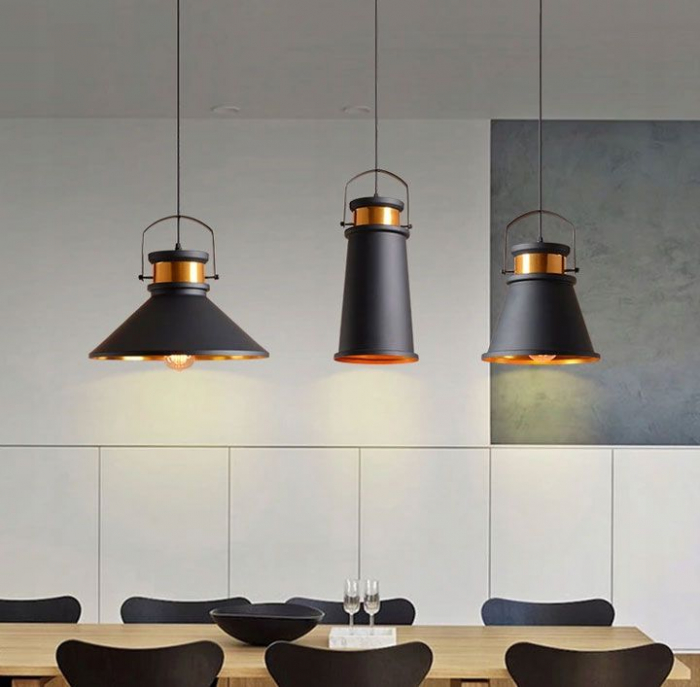 Lampa DE TAVAN ASTI A negru / Auriu [4]