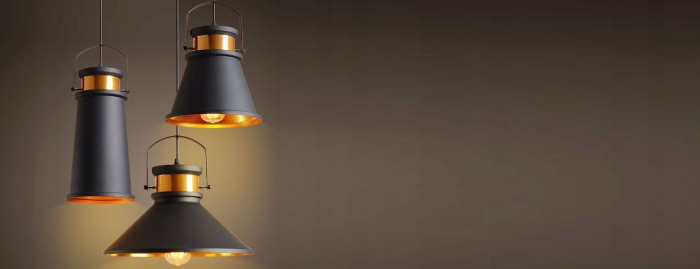 Lampa DE TAVAN ASTI A negru / Auriu [10]
