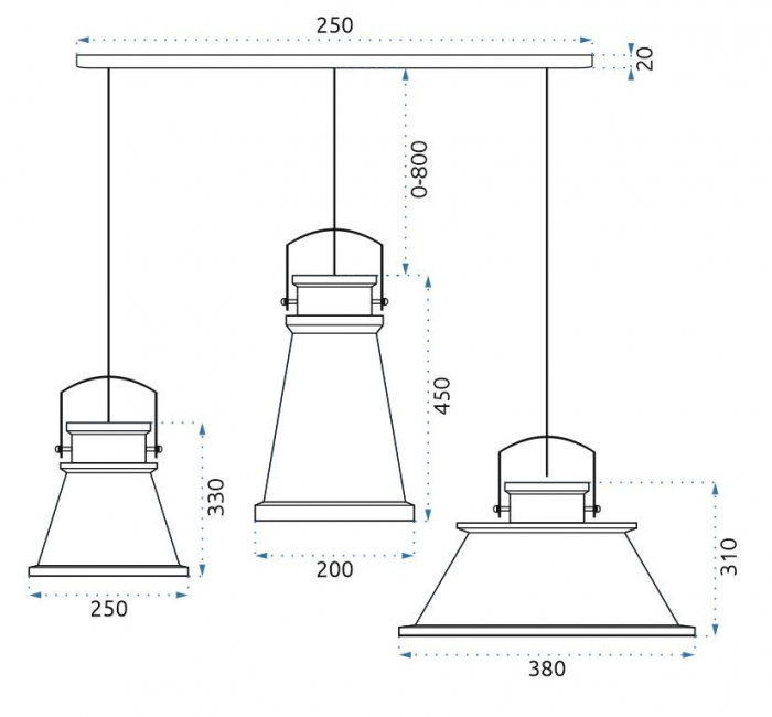 Lampa DE TAVAN ASTI ABC negru / Auriu [11]