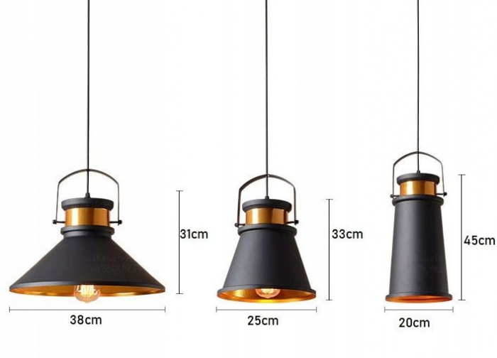 Lampa DE TAVAN ASTI ABC negru / Auriu [10]