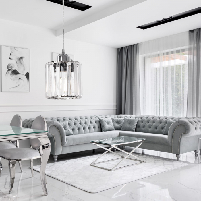 Lampă de tavan cristal argintiu APP508-1CP [6]