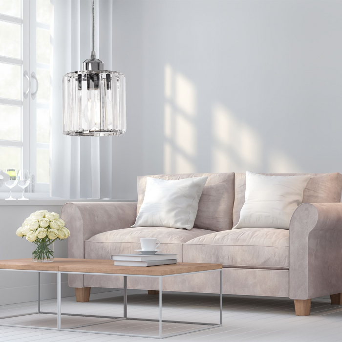Lampă de tavan cristal argintiu APP508-1CP [7]