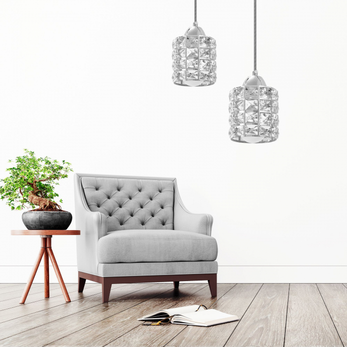 Lampă de tavan cristal argintiu APP727-1CP [5]