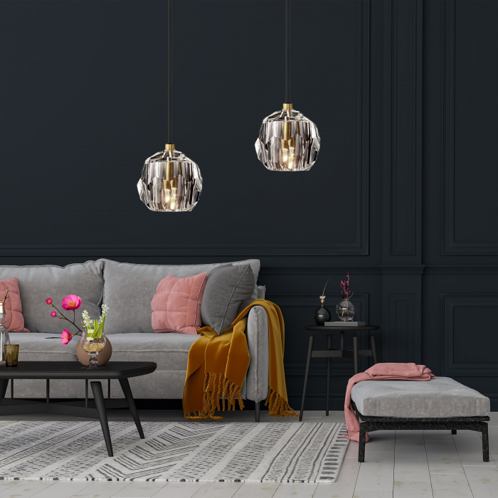 Lampă de tavan din cristal neagra APP586-1CP [8]