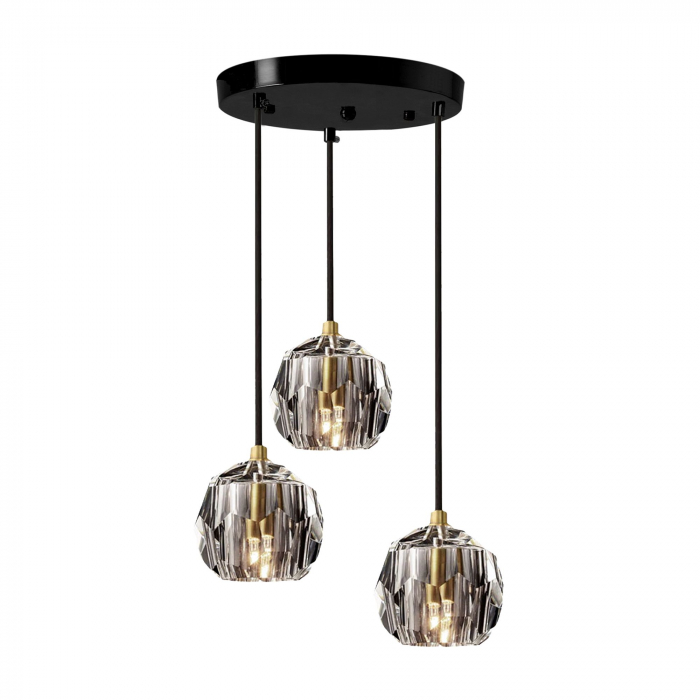 Lampă de tavan din cristal neagra APP588-3CPR [2]