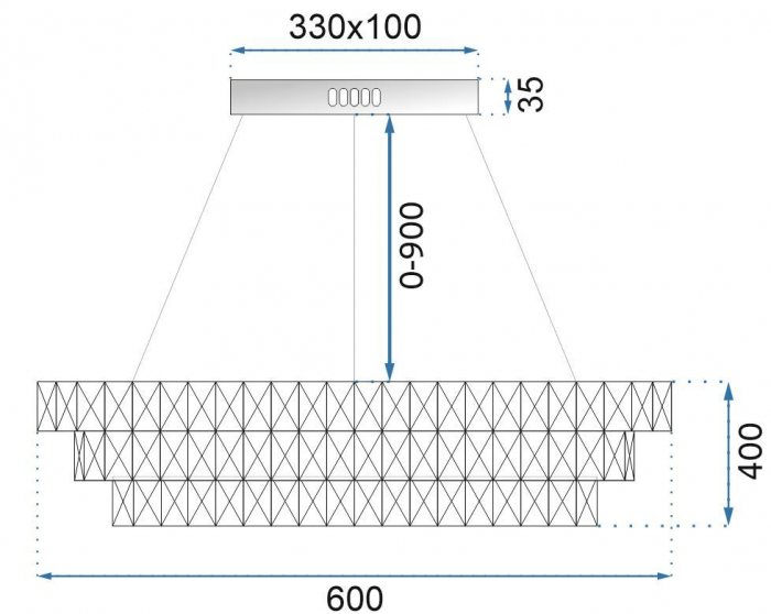 Lampă de tavan din cristal Oval LED APP775-1CP [11]