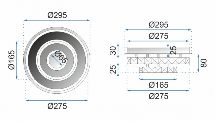 Lampă de tavan din cristal Plafond LED 20W rotund APP411-C [4]