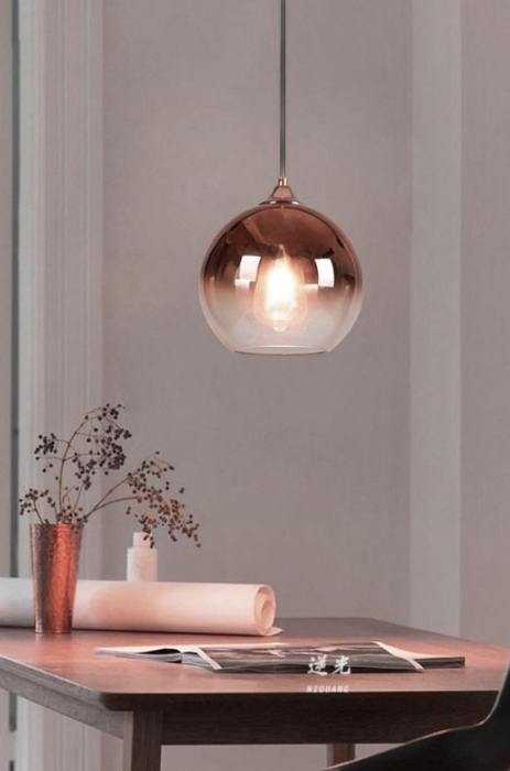 Lampa DE TAVAN din sticla APP 313-1CP Rose Gold [3]