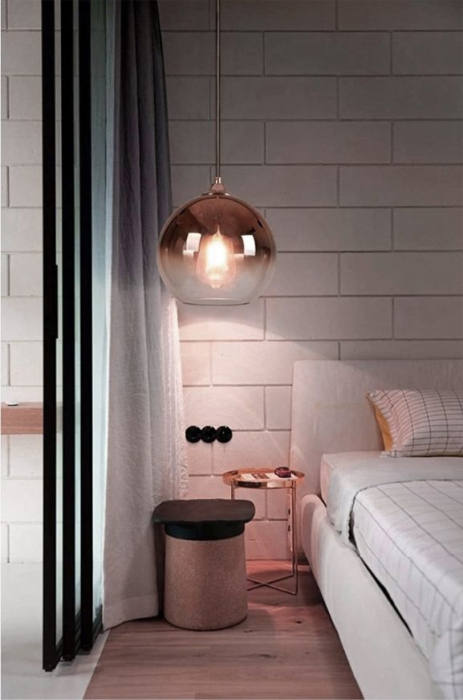 Lampa DE TAVAN din sticla APP 313-1CP Rose Gold [4]