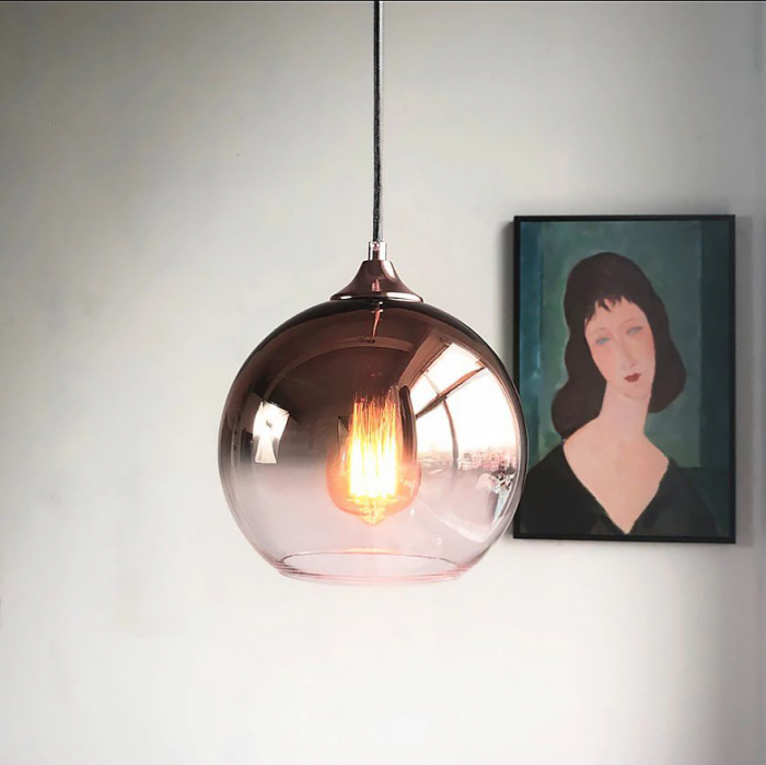 Lampa DE TAVAN din sticla APP 313-1CP Rose Gold [5]