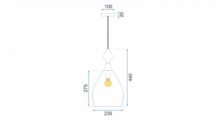 Lampă de tavan din sticlă Chihlimbar APP432-1CP [7]