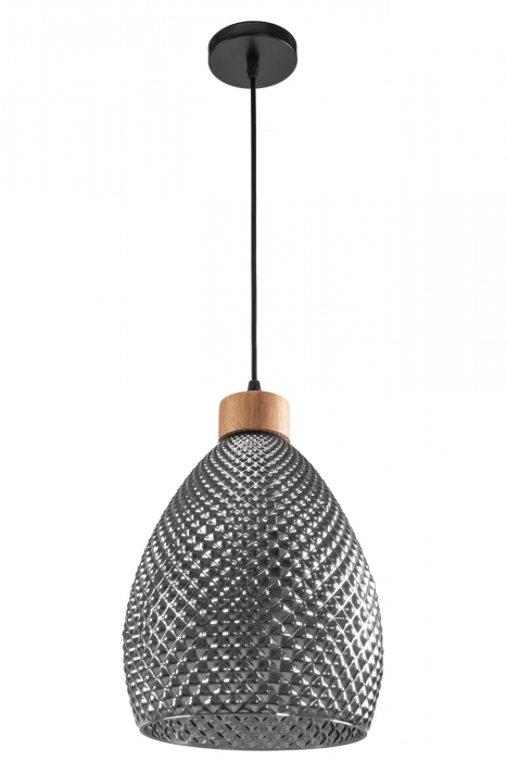 Lampă de tavan din sticlă Chihlimbar Retro Black APP897-1CP [6]