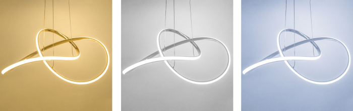 Lampă de tavan Inel suspendat LED moderna + telecomandă APP393-CP Chrome [5]