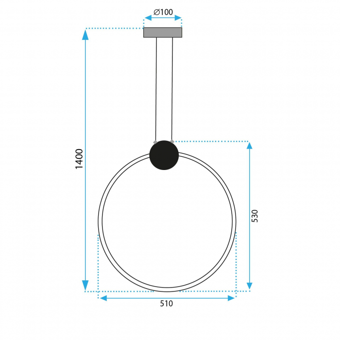 Lampă de tavan LED APP1399-CP GOLD 50cm [7]