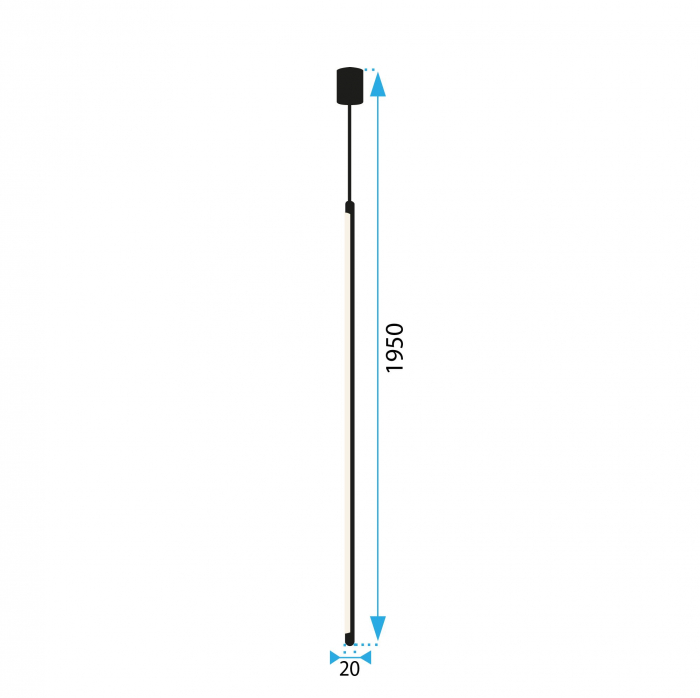 Lampă de tavan LED APP1413-C BLACK 100cm [10]