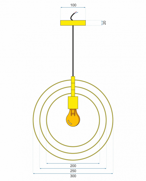 Lampa DE TAVAN metal Aurie APP286-1CP [7]