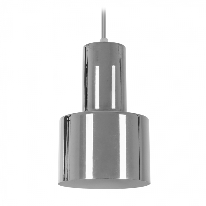Lampă de tavan modernă din metal cromat argintiu [3]