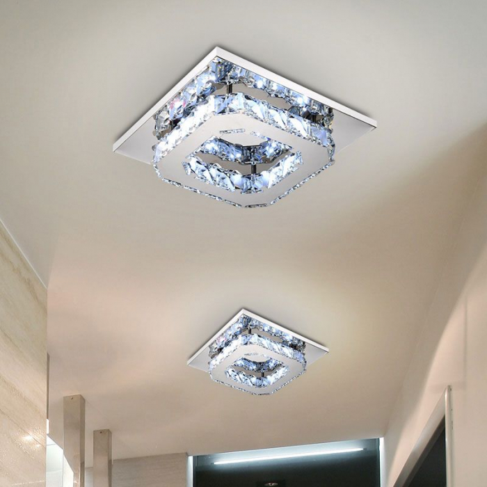 Lampă de tavan pătrată de cristal Plafond Glamour 8W APP405-C APP406-C [7]