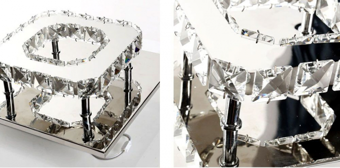 Lampă de tavan pătrată de cristal Plafond Glamour 8W APP405-C APP406-C [9]