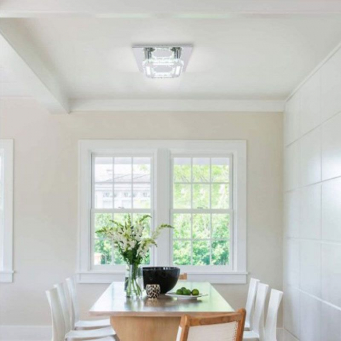Lampă de tavan pătrată de cristal Plafond Glamour 8W APP405-C APP406-C [6]