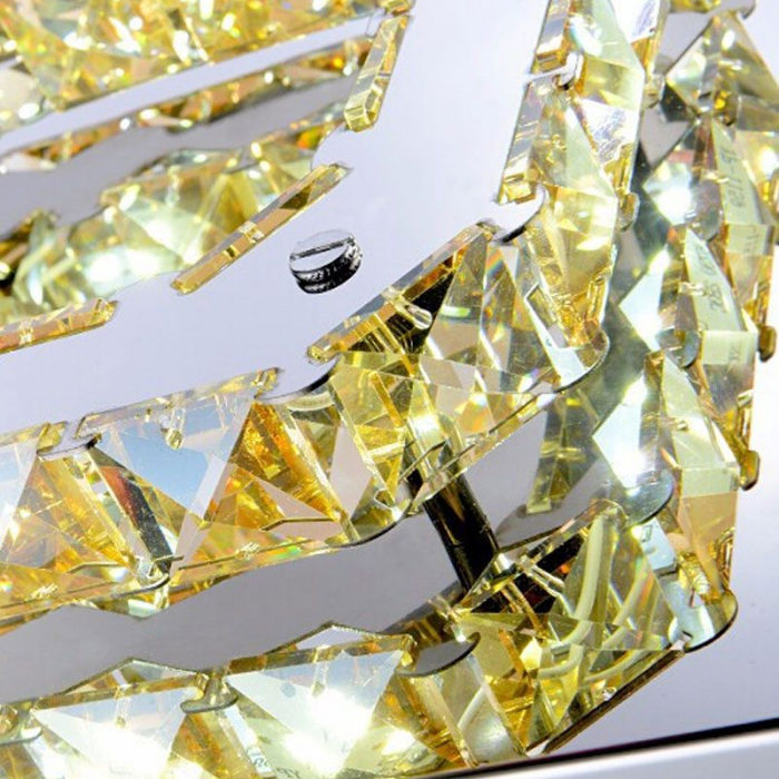 Lampă de tavan pătrată de cristal Plafond Glamour 8W APP405-C APP406-C [10]